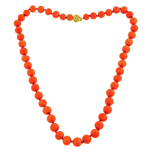 Antique Coral Bead Necklace