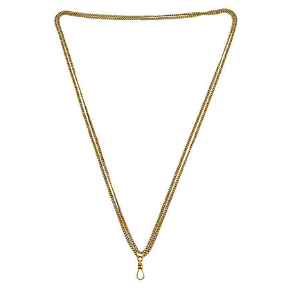Antique Flat Curb Link Chain Necklace