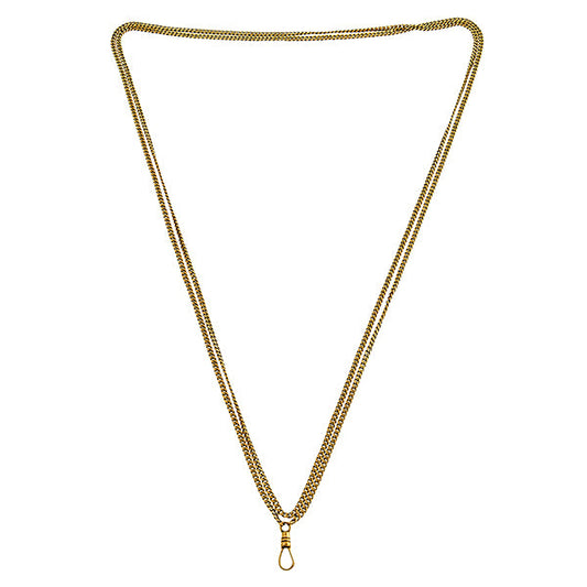 Antique Flat Curb Link Chain Necklace