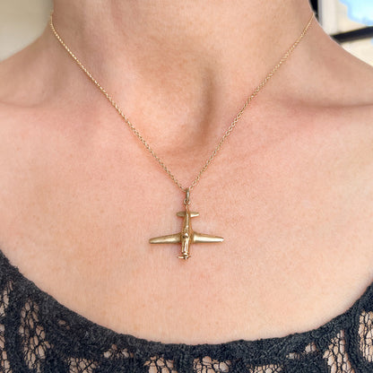 Antique Airplane Charm