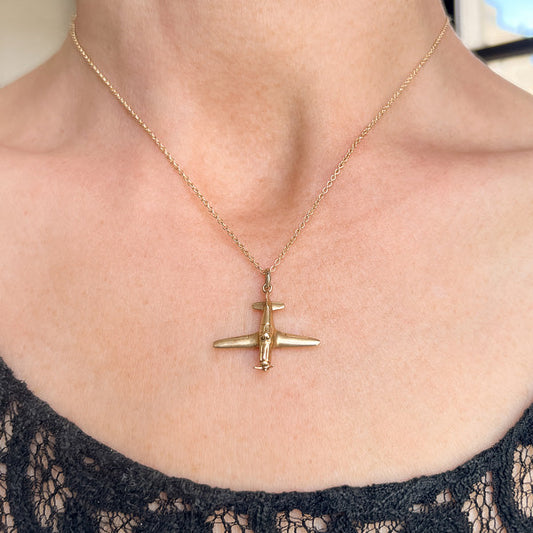 Antique Airplane Charm