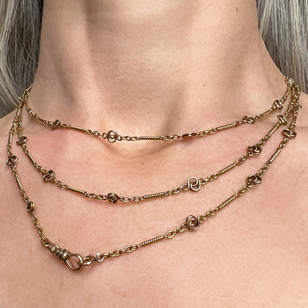 Antique Fancy Link Chain Necklace