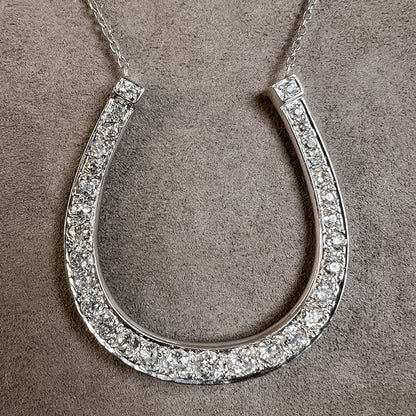 Antique Diamond Horseshoe Necklace