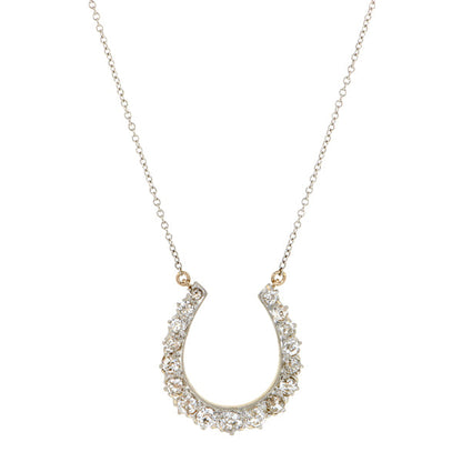 Antique Diamond Horseshoe Necklace