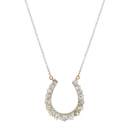 Antique Diamond Horseshoe Necklace
