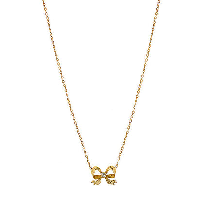 Antique Diamond Bow Necklace