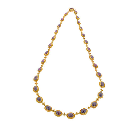 Antique Garnet Link Necklace