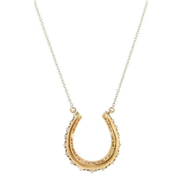 Antique Diamond Horseshoe Necklace