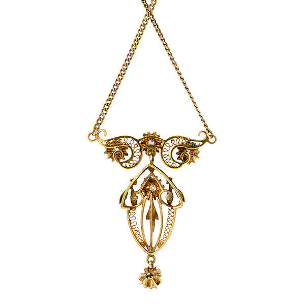 Antique Diamond Lavalier Necklace
